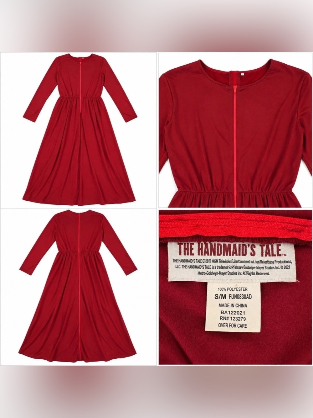 The Handmaid's Tale Deluxe Handmaid's Tale Women's Costume Red Maxi Dress